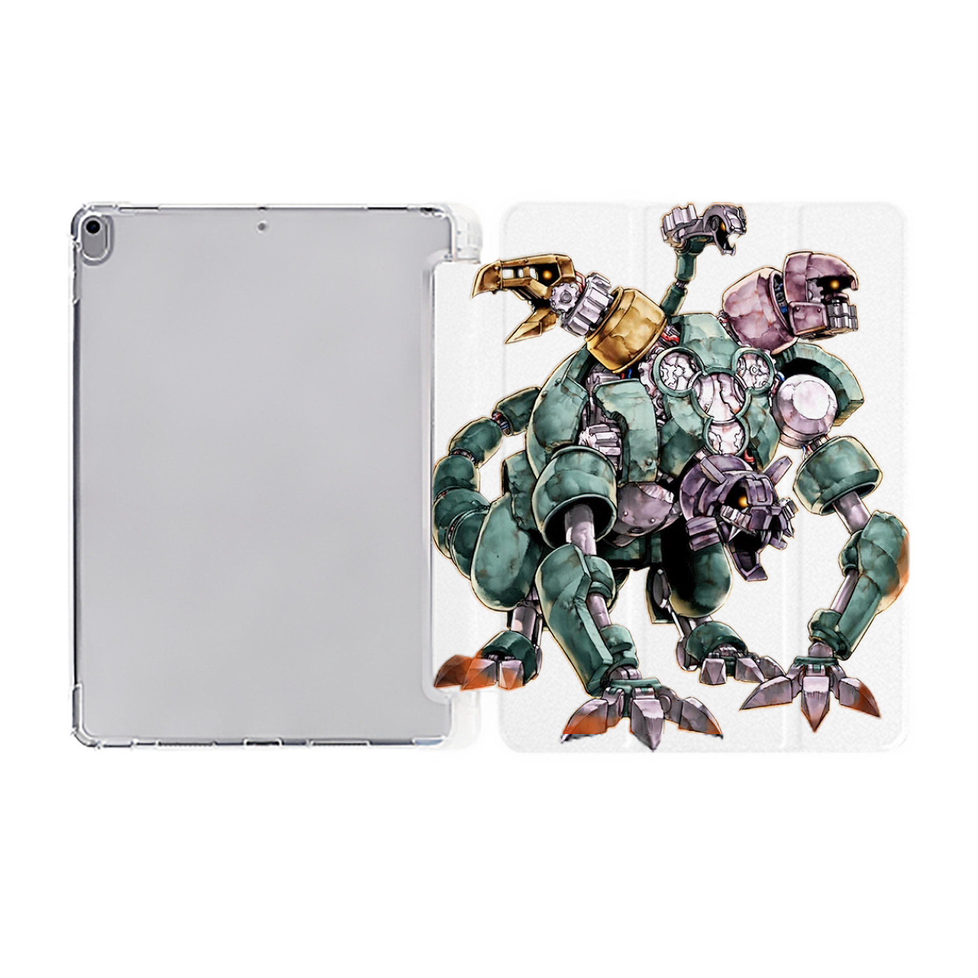 （画像用） 遊☆戯☆王 Yu-Gi-Oh! IPad ケース ペン収納付き 三つ折りスタンド PUレザー×シリコン 対応機種9.5/10.5/10.9インチ